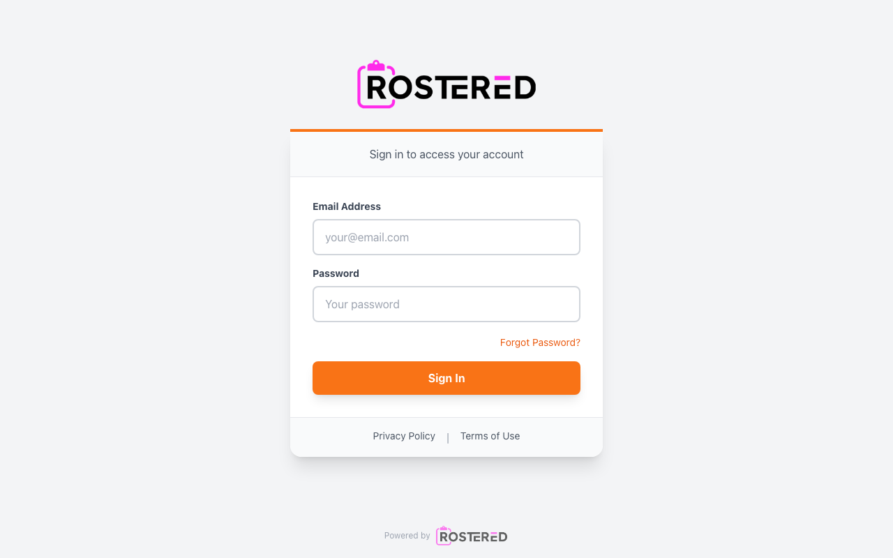 Rostered Login